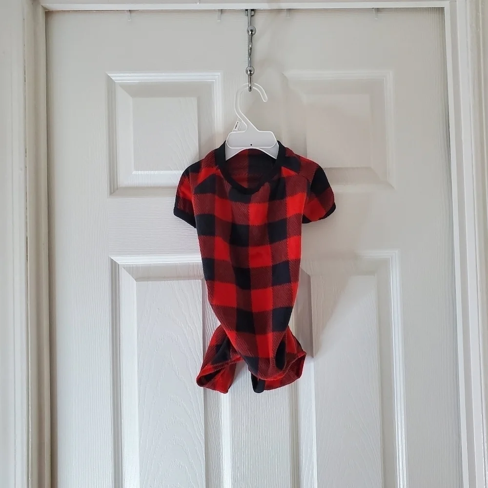 🇺🇸Buffalo Plaid Pajamas/Outfit for your Furbaby Size Small